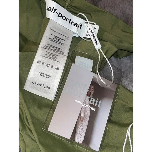 SELF-PORTRAIT Brief Bikini Bottoms in Green 0 New Womens Swimsuit - Picture 8 of 12